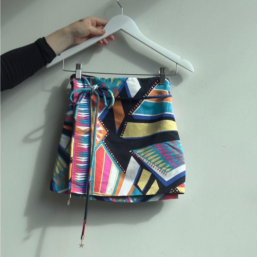 Emilio Pucci Multicolor Abstract Mini Skirt